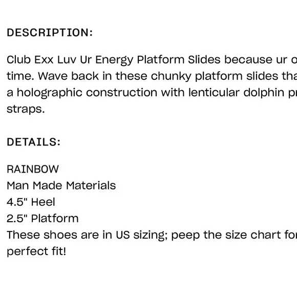 Dolls Kill Club Exx Luv Ur Energy Platform Slides - Picture 7 of 8